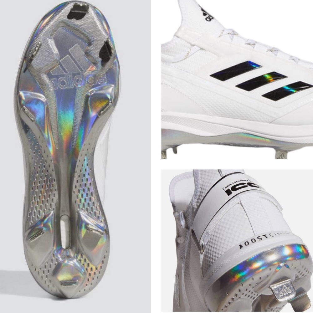 Adidas Icon 7 Boost Metal Baseball Cleats White and Black Men's Size 11 GX2803